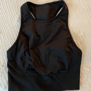 black lululemon athletic tank top